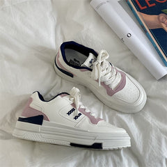 Pphmm Trend Women's Sneakers Casual Tennis Shoes Woman Thick Sole NEW Lace Up Flats Shoes Sneakers Female Sports Shoes Spring Autumn