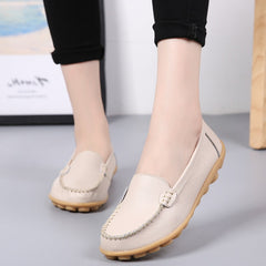 shoes Women Flats Ballet Shoes Woman Cut Out Leather Breathable Moccasins ladies Boat Shoes Ballerina female Casual Shoes