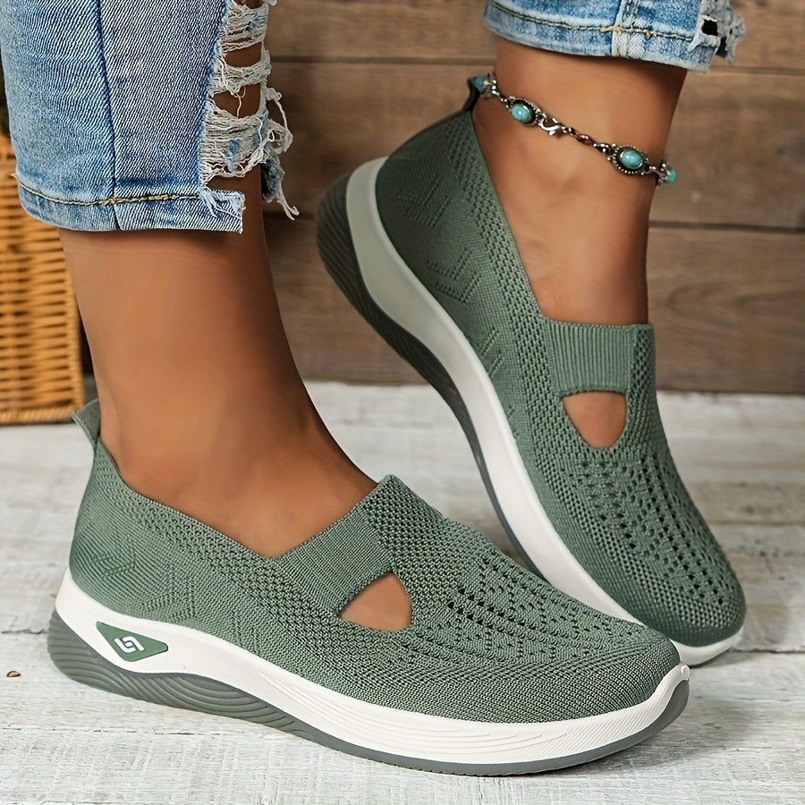 Comfortable Vintage Style Mesh Slip-On Sneakers - Breathable, Lightweight, and Hand Washable Casual Walking Shoes with Rubber Sole, Fabric Insole, and No Embellishment for All-Season Wear - Easy to Clean and Maintain from Tai