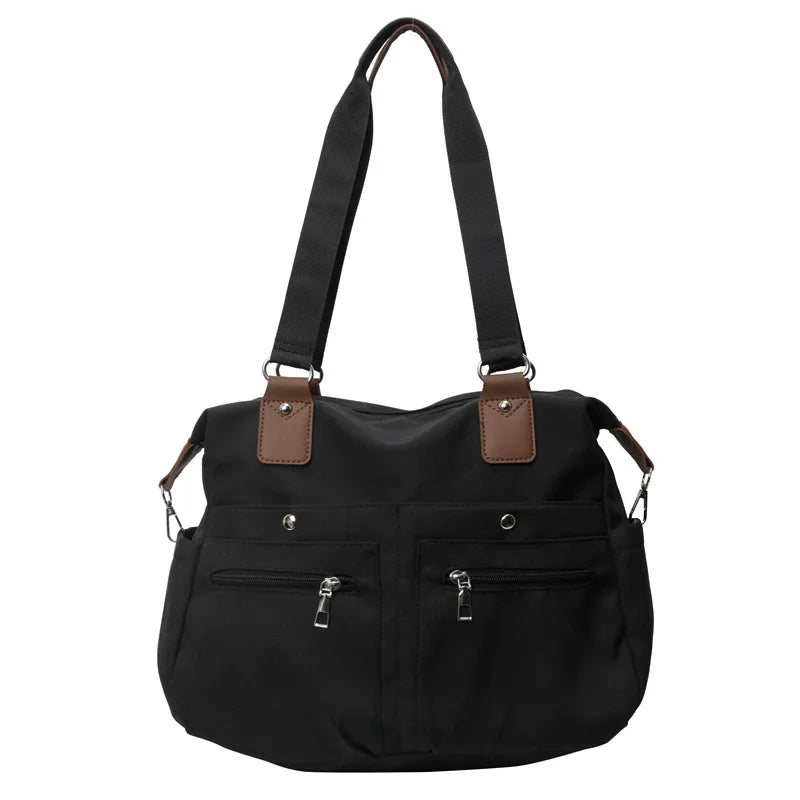 Ingvn  New Fashion Shoulder Tote Bag Women's Large Capacity Canvas Travel Bag Leisure Fitness Shoulder Crossbody Handbag