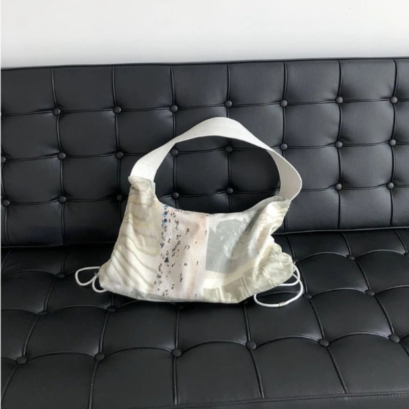 INGVN  2024 High-capacity Fashion Crossbody Bags Korean Vintage Personality Print Tote Bag Y2k Aesthetic Harajuku Shoulder  Women