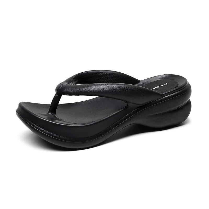 Ingvn  Thick Sole Wedges Flip Flops For Women 2023 Summer Clip  Platform Sandals Woman Non-slip Beach Slippers Girls Outdoor Slides