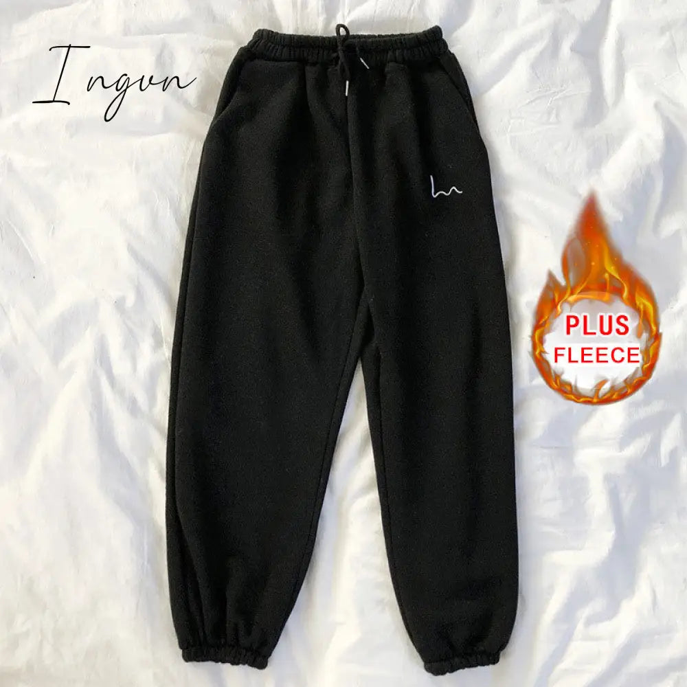 Ingvn - Smiley Face Embroidery Sweatpants