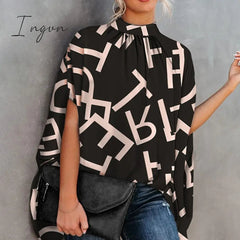 Ingvn - Summer Short Sleeve Loose Top Femme Blouse Women Fashion Casual Womens Tops And Blouses Ladies Print Shirt Shirts Elegant