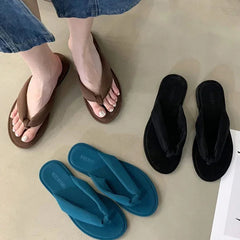 Ingvn  New Summer Clip Toe Women Slipper Fashion Slip On Soft Flat Heel Slides Ladies Outdoor Beach Vaction Sandalias Flip Flop