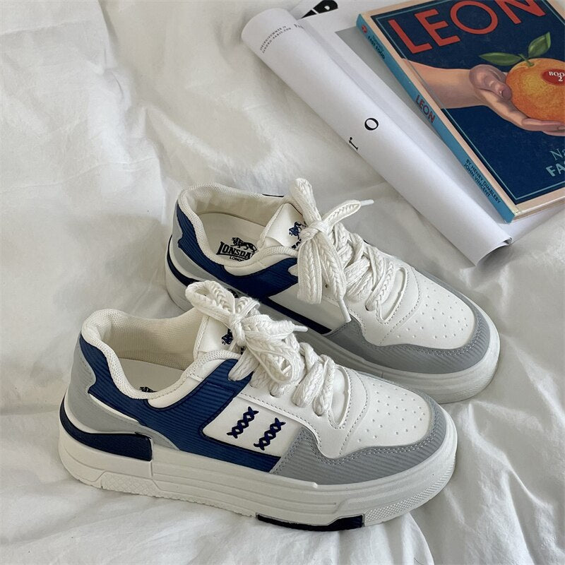 Pphmm Trend Women's Sneakers Casual Tennis Shoes Woman Thick Sole NEW Lace Up Flats Shoes Sneakers Female Sports Shoes Spring Autumn
