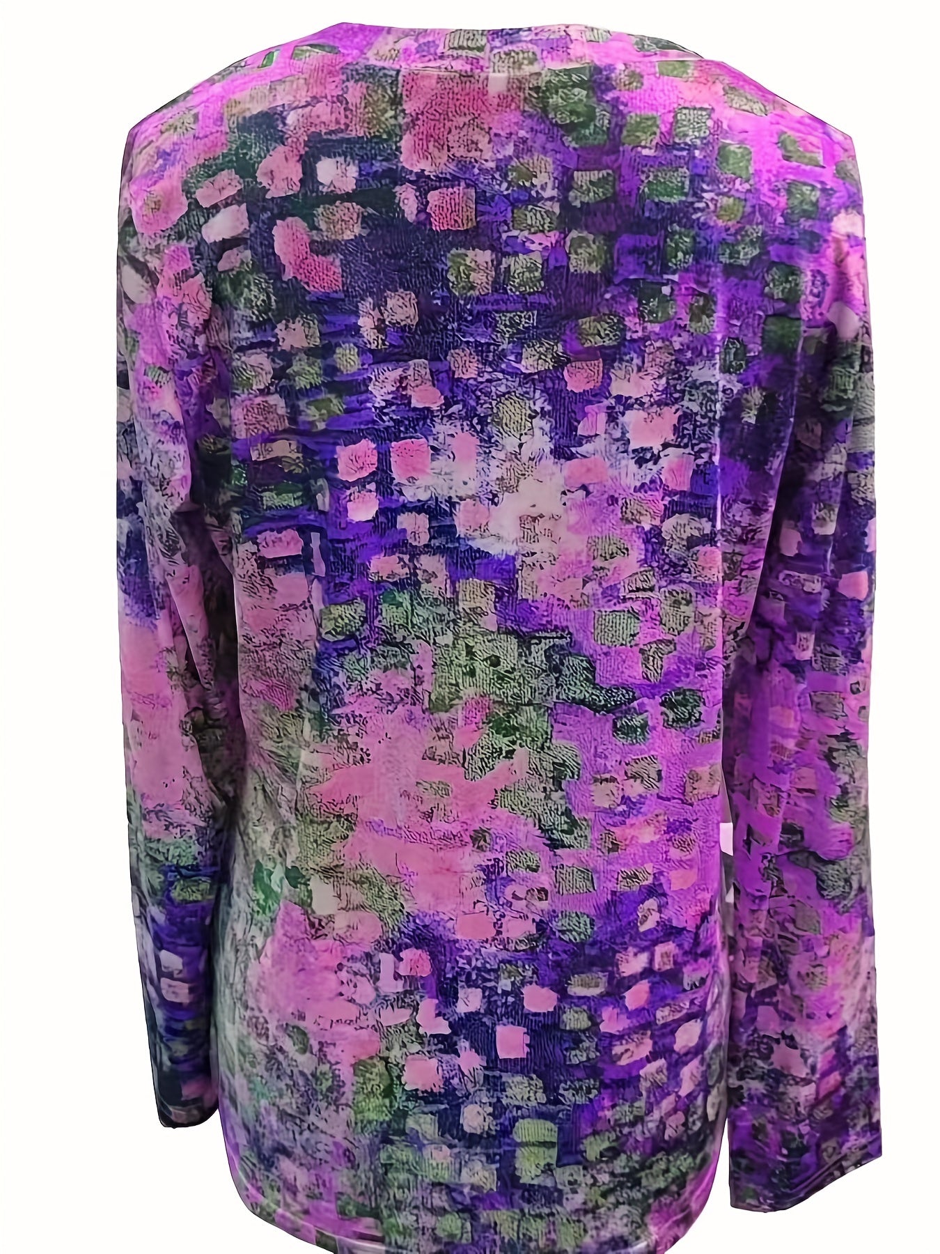 Graphic Print T-shirt, Vintage Crew Neck Long Sleeve T-shirt, Women's Clothing