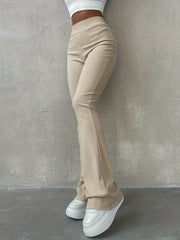 Chic High-Waist Leggings - Comfort Stretch, Solid Color, Perfect for Autumn & Winter - Womens Fashion
