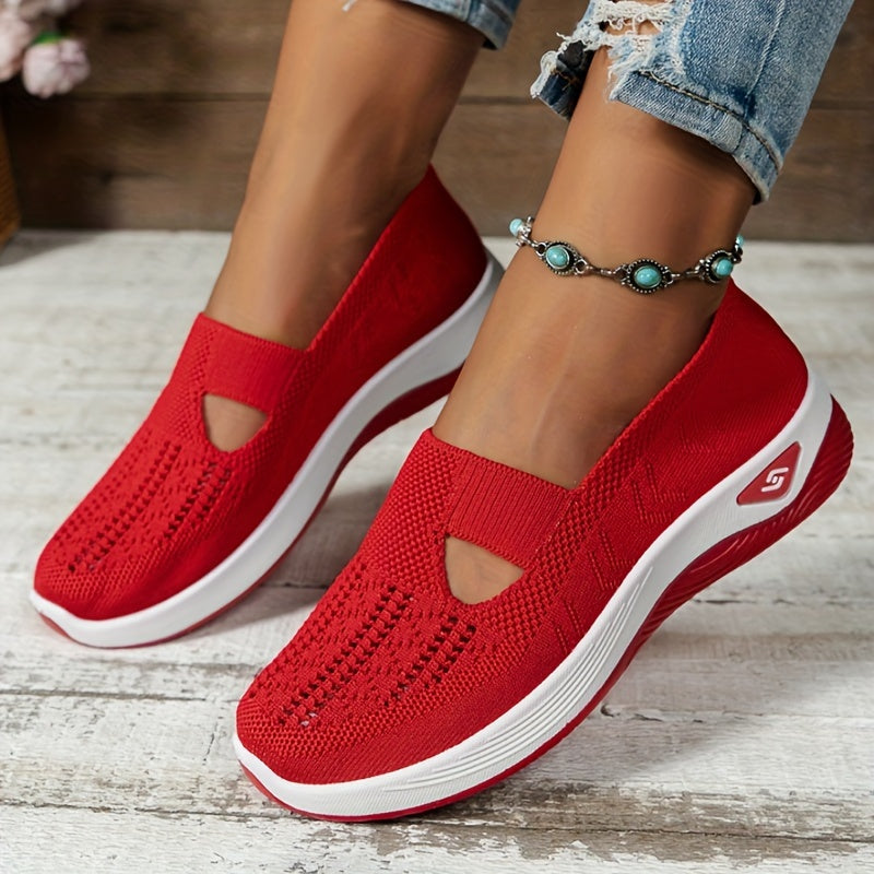 Comfortable Vintage Style Mesh Slip-On Sneakers - Breathable, Lightweight, and Hand Washable Casual Walking Shoes with Rubber Sole, Fabric Insole, and No Embellishment for All-Season Wear - Easy to Clean and Maintain from Tai