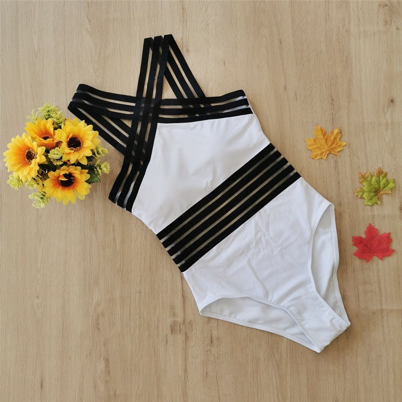 Voguable  Sexy Mesh Bikini Sets Women Push-up Padded Bra Halter High Waist Bikini Set Swimsuit Swimwear Summer Bathingsuit Suit Beachwear