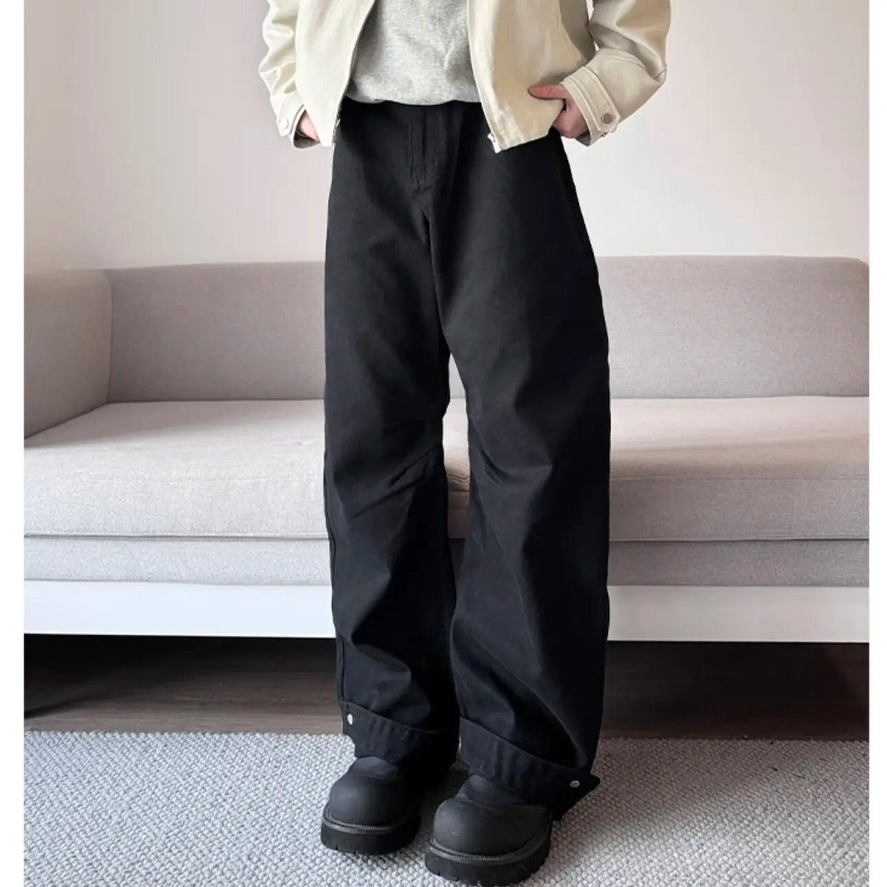 NEW pants Unisex Straight Leg Loose Fit Cotton Casual Pants Outdoor Sportswear  Trendy Versatile Trousers Men Women Fashion