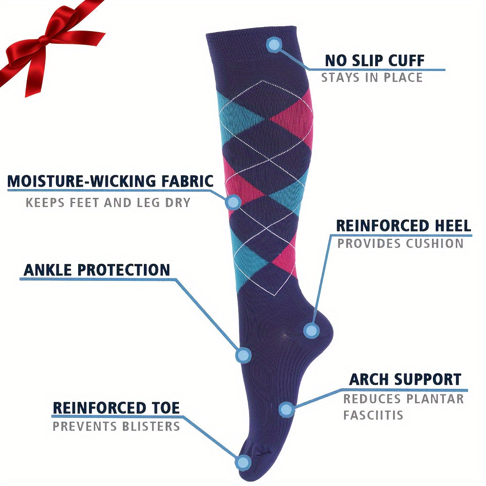 Compression Socks for Women - 20-30 mmHg Graduated Compression, Wide Calf Support for Pregnancy, Running, Nursing, and Athletic Activities