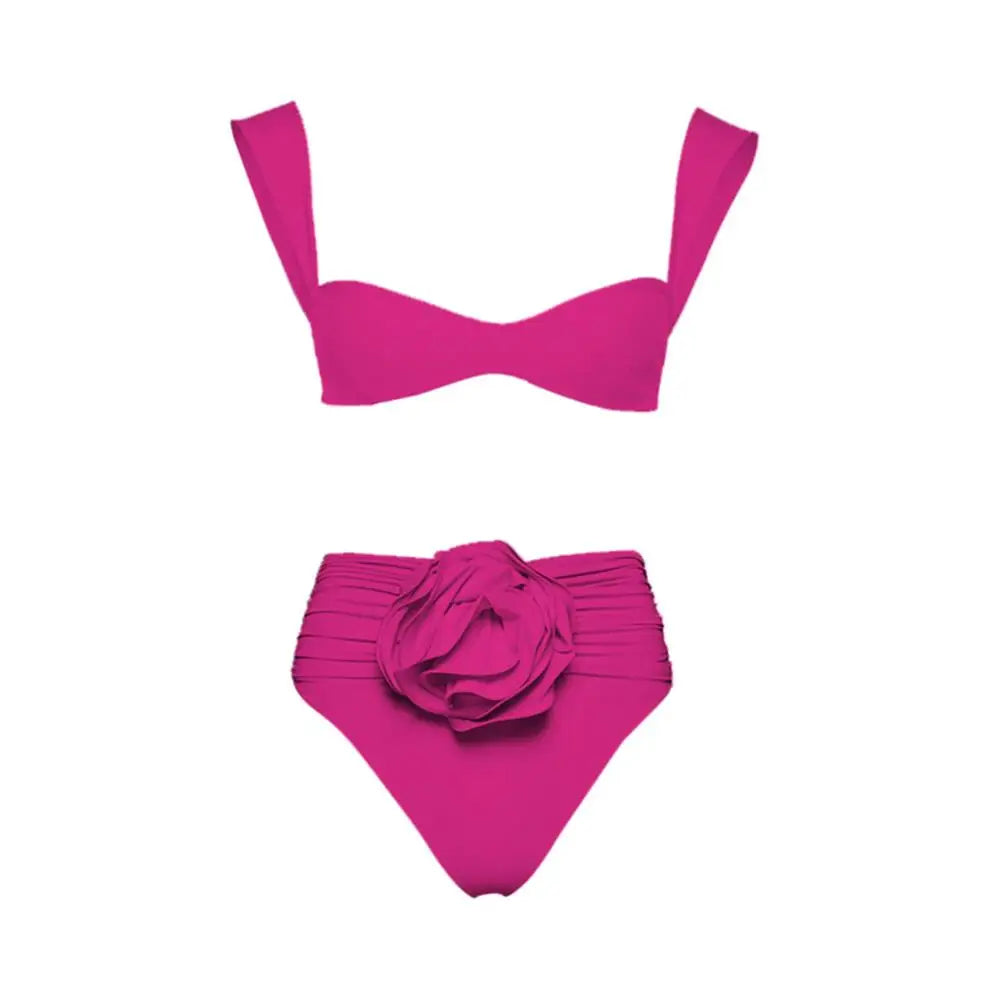 Floral Bikini Set Women Swimsuit High Waist Bikini Push Up Bikinis Sexy Bathing Suit Beachwear Print Biquini Female  Beach