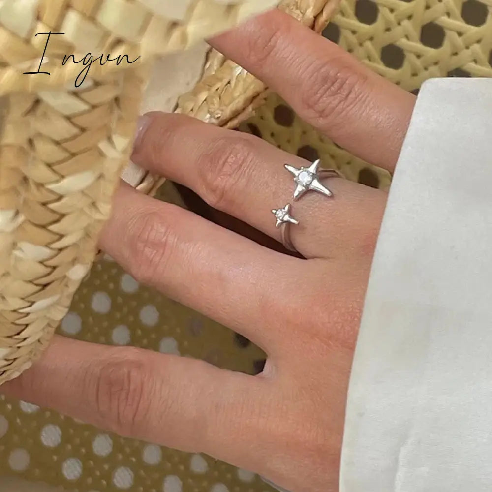 Y2K Jewelry Irregular Bowknot Rings For Women Girls Charm Colorful Zircon Natural Stone Wedding Bridesmaid Rings Finger bague