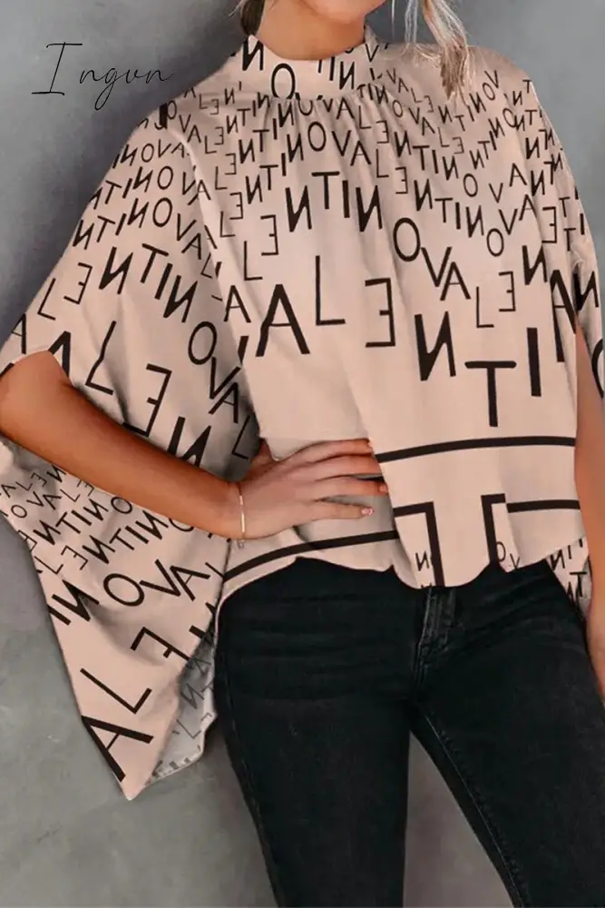 Ingvn - Fashion Print Split Joint Half A Turtleneck Tops(5 colors)