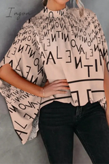 Ingvn - Fashion Print Split Joint Half A Turtleneck Tops(5 colors)
