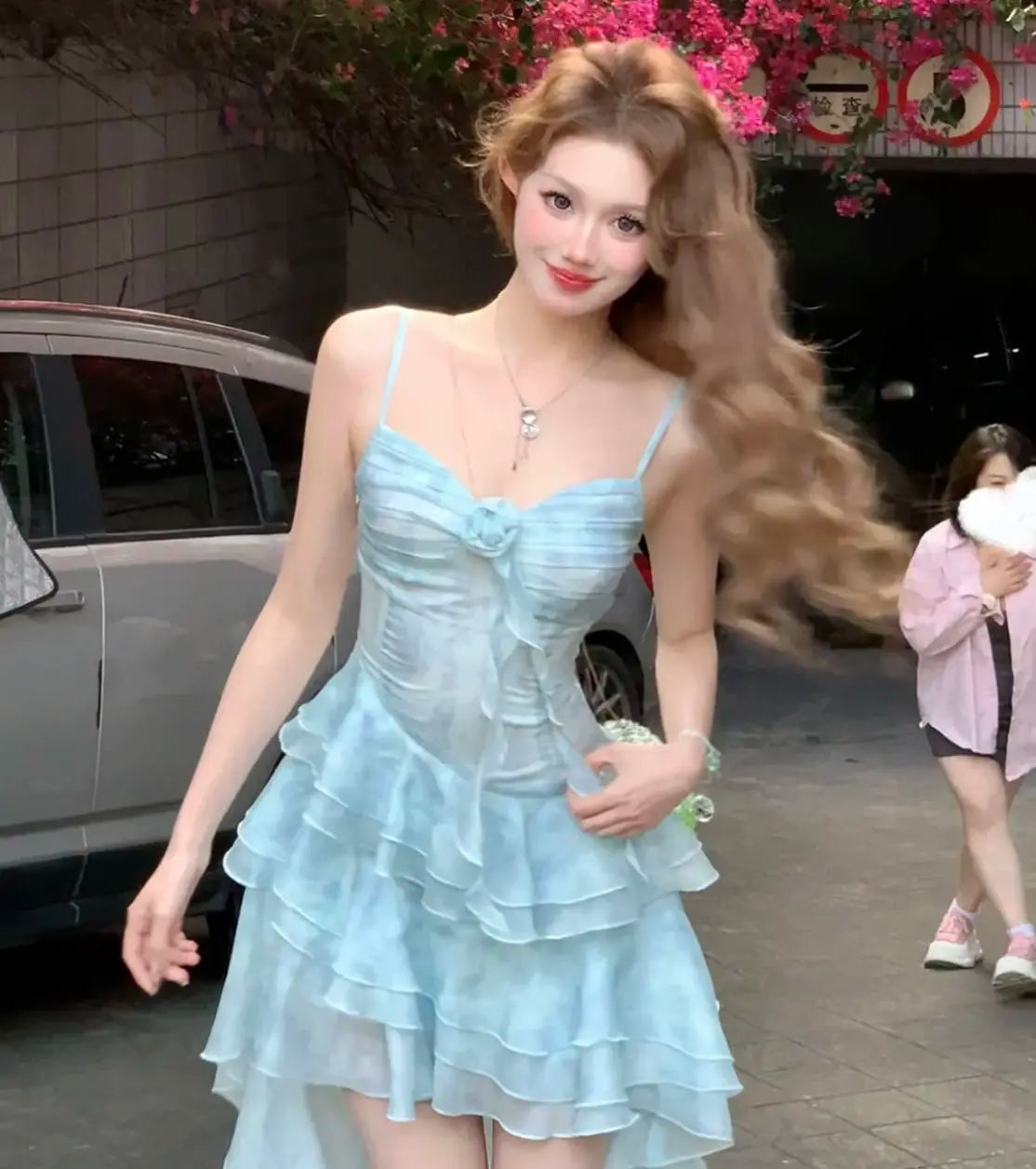 Summer Sweet Chic Sleeveless Dress Women Y2k Vintage Off Shoulder Solid Mini Dresses Female Korean Retro One Piece Dress