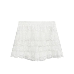 French Elegant Corset Suit Women Bow Tie Sexy Lace Tube Top White Shorts Two Piece Casual Fashion Summer Female Two Piece Set
