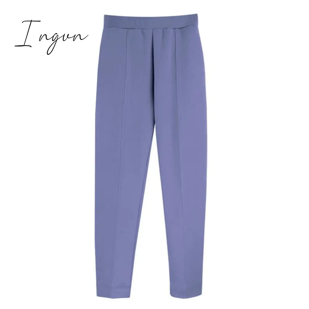 Ingvn - Women Unisex Couple Fleece 100% Cotton Suits 2 Pieces Sets Casual Tracksuit Hoodies Sweatshirt Pants Plus Size
