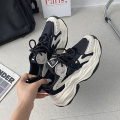 Women Chunky Sneakers Running Shoes Platform Shoes Women's Sports Shoes Black Casual Sports Sneakers Tennis Female 40