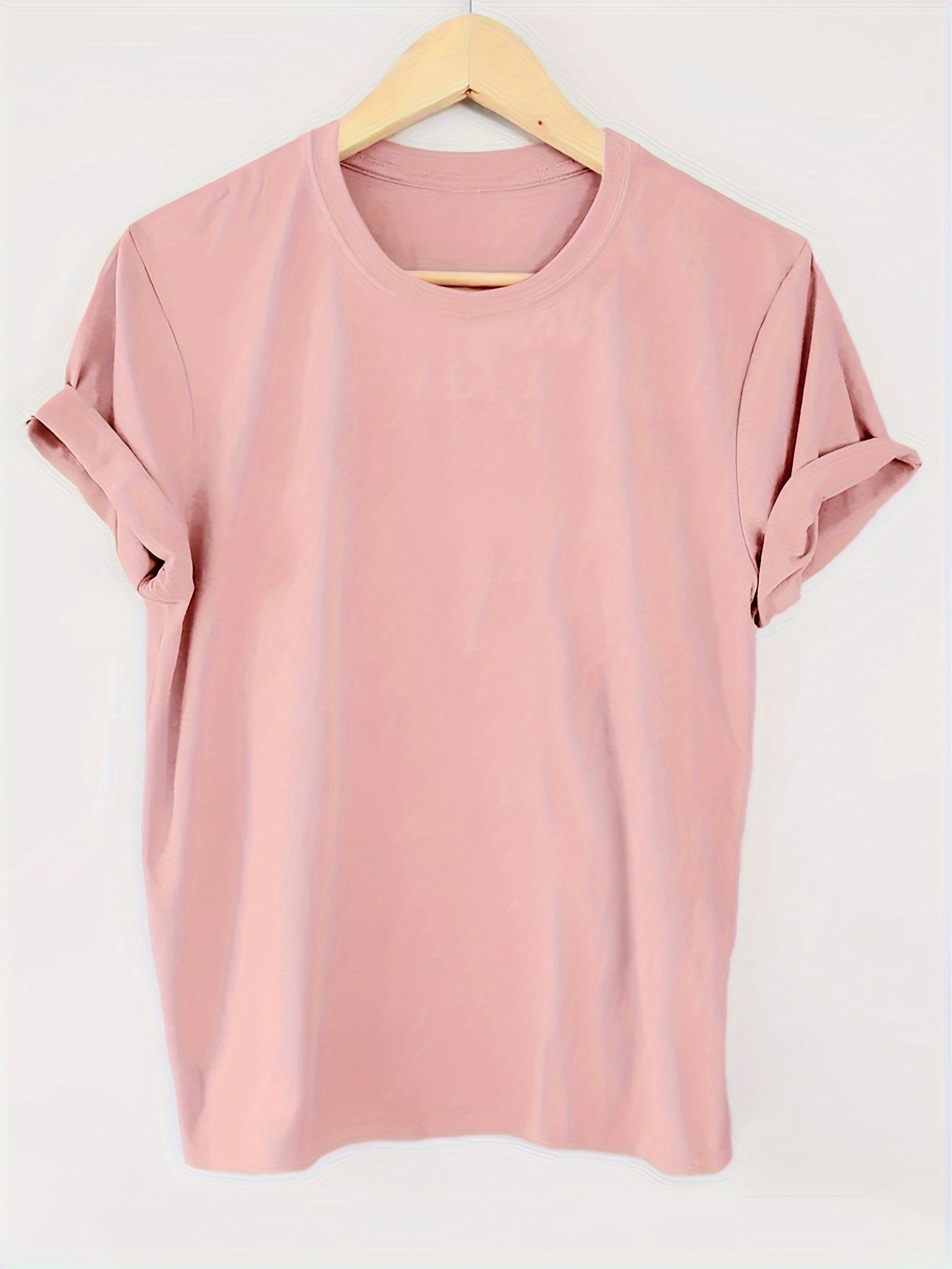 4-Pack Womens Solid Color T-Shirt - Short Sleeve Crew Neck Casual Tops - Soft & Breathable for Summer & Spring Stylish Wear