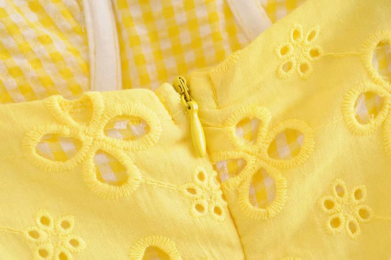 Voguable  Women Yellow Lace Trim Spaghetti Strap Bodycon Mini Dress Romantic Lady Backless Sleeveless Party Club Sexy Dress