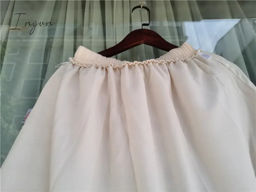 Ingvn - jupe femme Spring Party Skirt Elastic High Waist Long Tulle Skirt Women Multilayer ruffles Pink Mesh Tutu Skirt Ladies