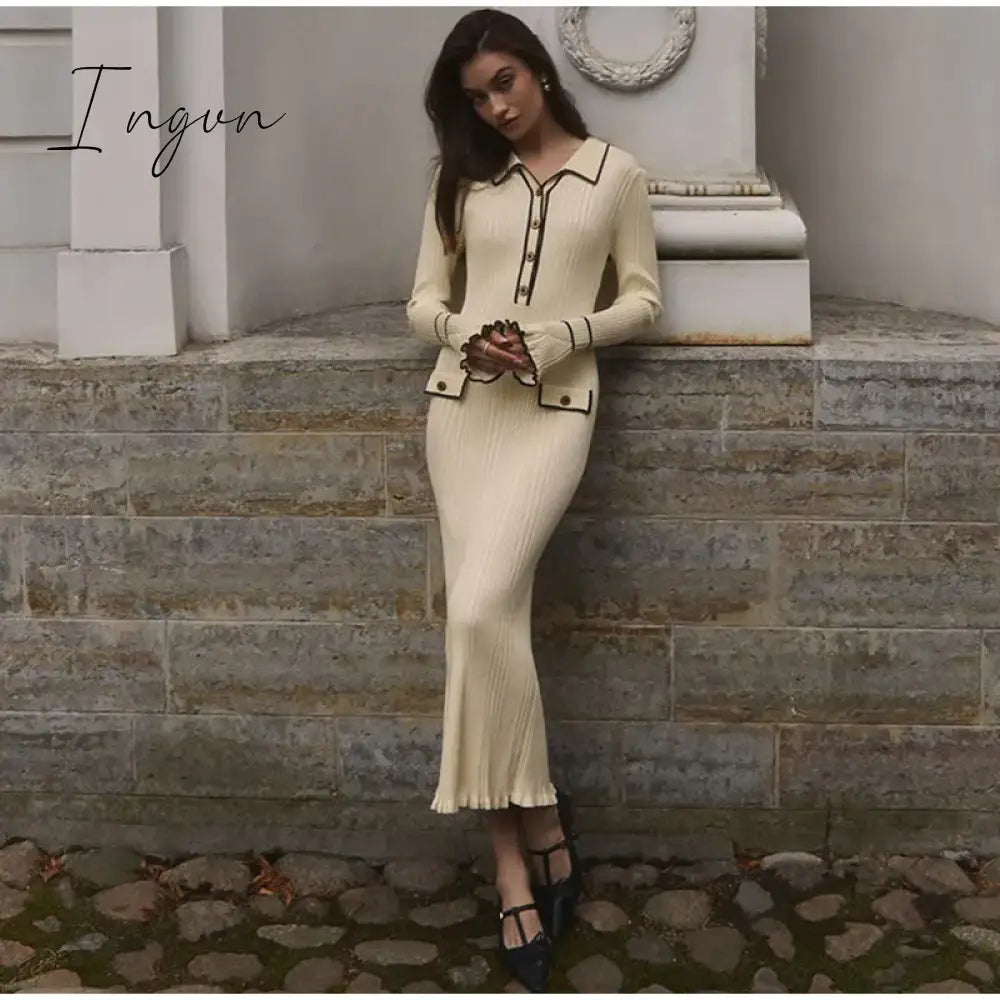 Ingvn - Tossy Pleated Sleeveless Slim Maxi Dress For Women Solid Fashion Elegant Party Dress Gown Off-Shoulder High Waist Bodycon Dress