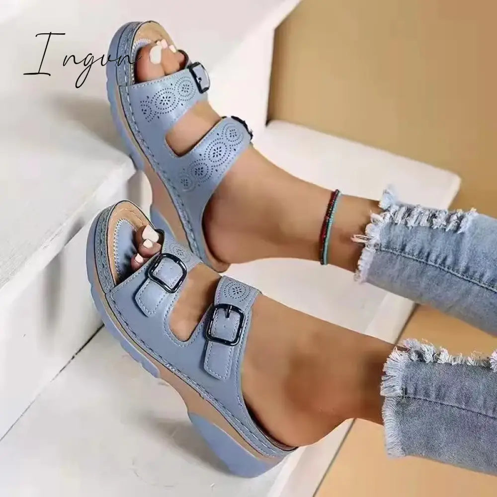 Ingvn - Sandals Women Summer 2024 Heels Sandals Summer Wedges Shoes For Women Platform Sandalias Mujer Elegant Heel Sandals Shoes Female