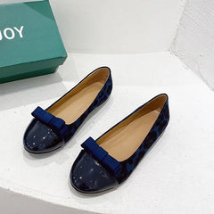 Black Ballet Flats Shoes Women Spring Quilted PU Leather Slip on Ballerina Luxury Round Toe Ladies Dress Shoes Zapatos De Mujer