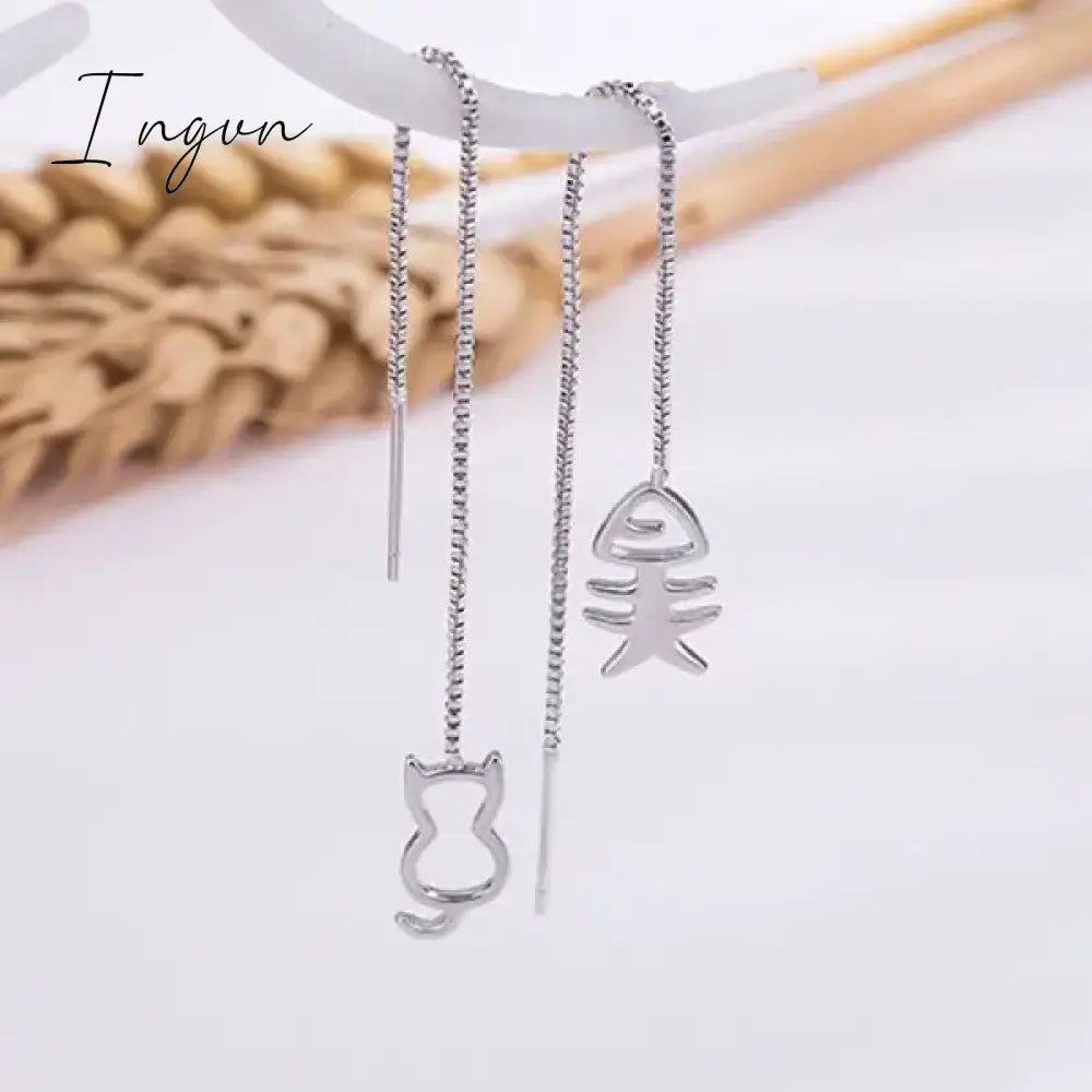 Exquisite Drop Ear Line Long Hanging Earrings For Women Zircon Crystal Bee Butterfly Flower Piercing Earing Accessories Jewelry