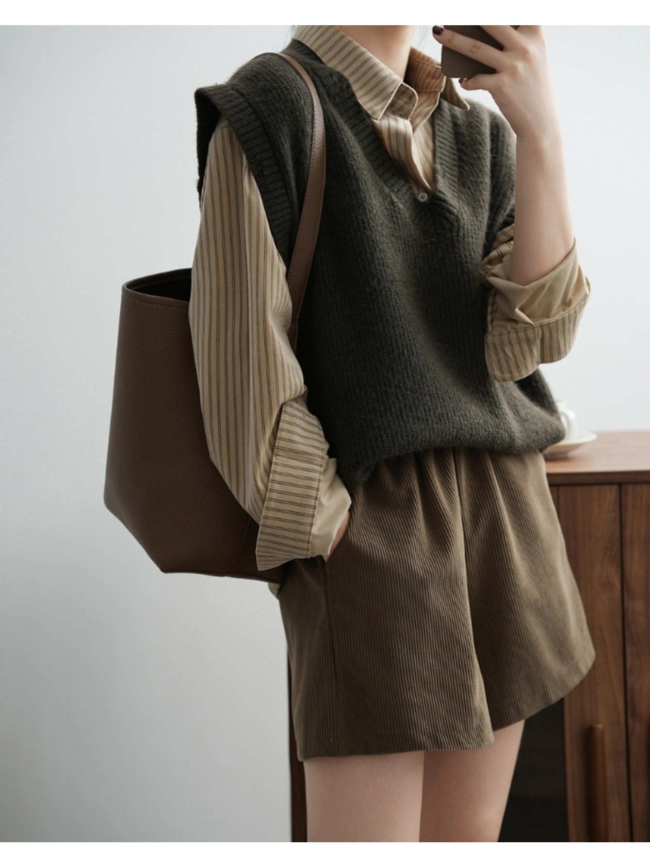 Solid V Neck Knitted Vest, Casual Sleeveless Loose Sweater Vest, Women's Clothing