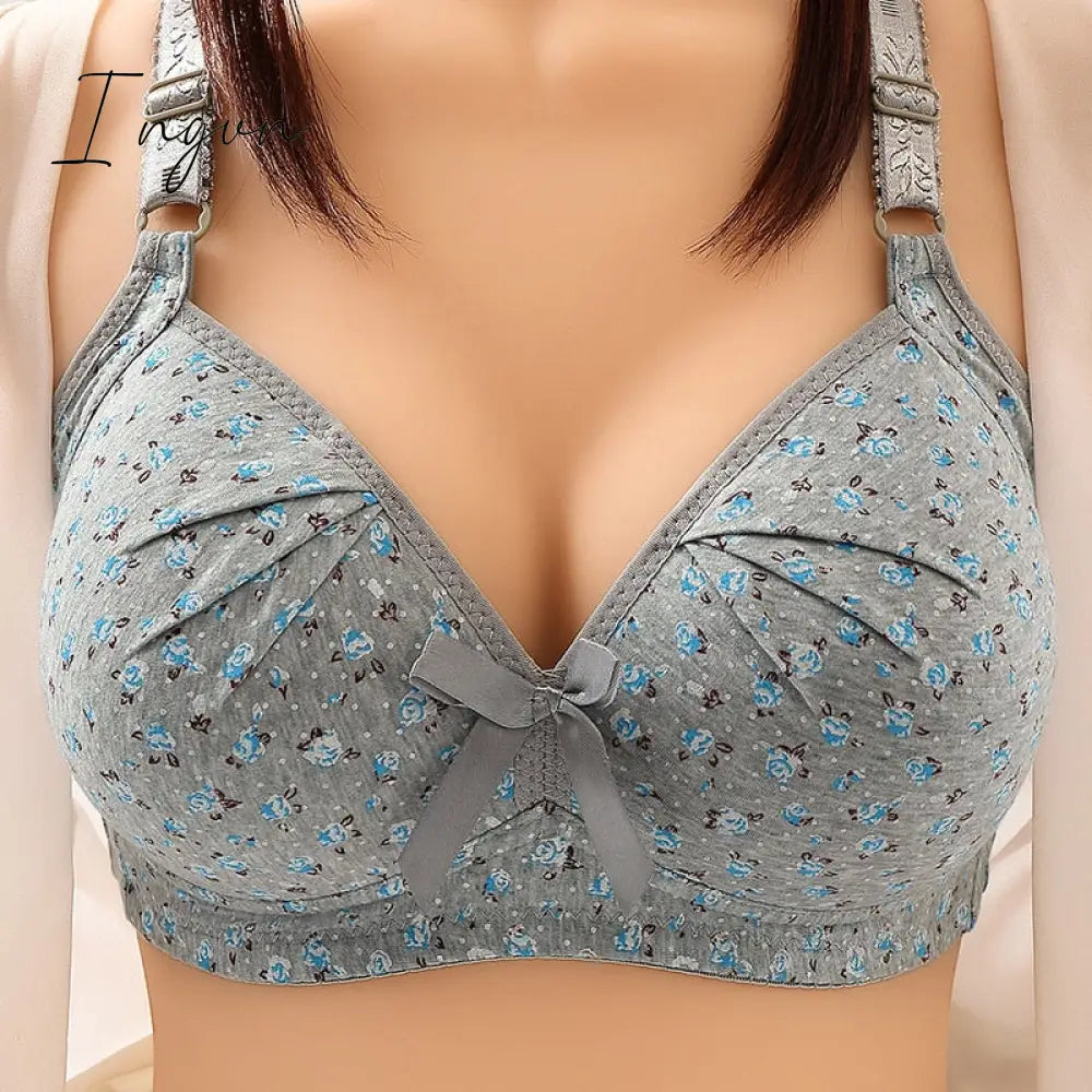 Ingvn - Plus Size Bra for Women Underwear Wire Free Comfort Push Up Bras Female Sexy Lingerie Soft Thin Breathable Black Red Bralette