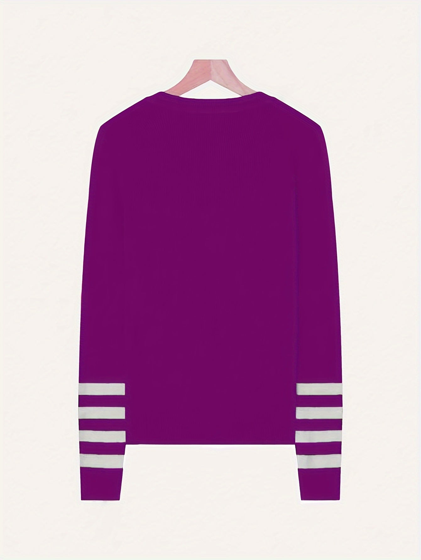 Stylish Color Block Crew Neck Sweater - Soft, Cozy, and Elegant Long Sleeve Winter Knitwear for Women - Perfect for Fall and Winter Fashion, Casual Daily Wear, and Outdoor Activities