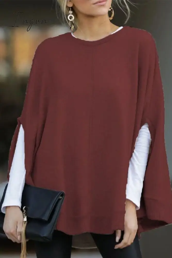 Ingvn - Casual Solid Pullovers O Neck Sweaters(5 Colors)