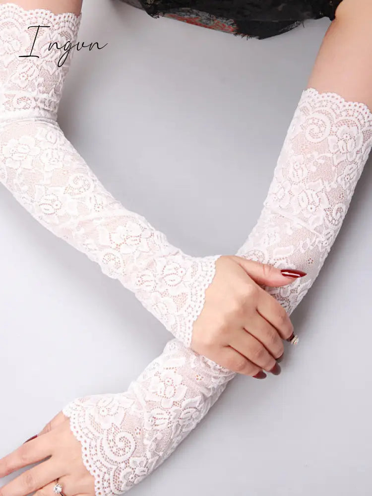 Ingvn - Original 7 Colors Lace Hollow Embroidered Sleevelet Accessories