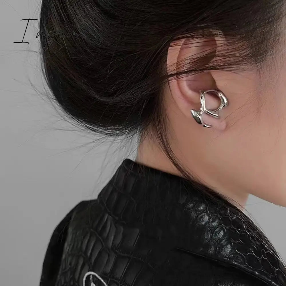 Y2K Metal Hollow Irregular Stud Earrings for Women Vintage Harajuku Goth Earrings Trend Korean Fashion Egirl Aesthetic Jewelry