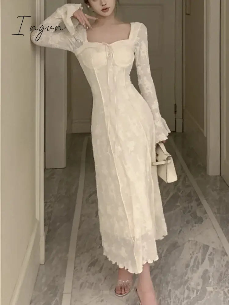 Elegant and Chic Women Casual Solid Party Dress Vintage A-Line Chic Birthday Prom Vestidos Female Clothes New Robe Mujers
