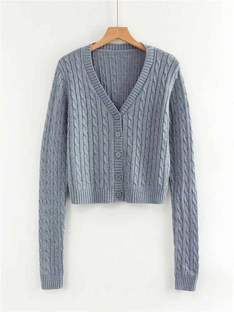 Brandy Mandy Sweaters Women White Knit Sweater Autumn Winter V Neck Long Sleev Knitted Sweater Navy Pullover Brandy Girl Sweater