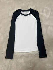 Womens Colorblock T-Shirt - Soft & Stylish Crew Neck Long Sleeve Top - Perfect for Spring to Fall Transitions