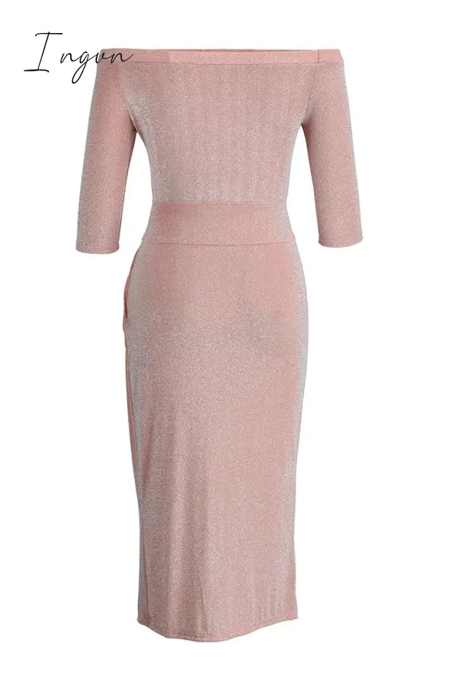 Ingvn - Florcoo Wrap Hip Slit Collar Maxi Dresses(5 Colors)