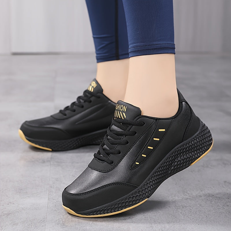 Fashion Lightweight Non-slip Low Top Sneakers, Comfortable Solid Color Running Shoes, Women's Footwear