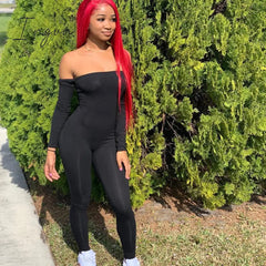 Ingvn - Trends long sleeve slash neck sexy bodycon jumpsuit autumn winter women fashion streetwear outfits stretchy jumper