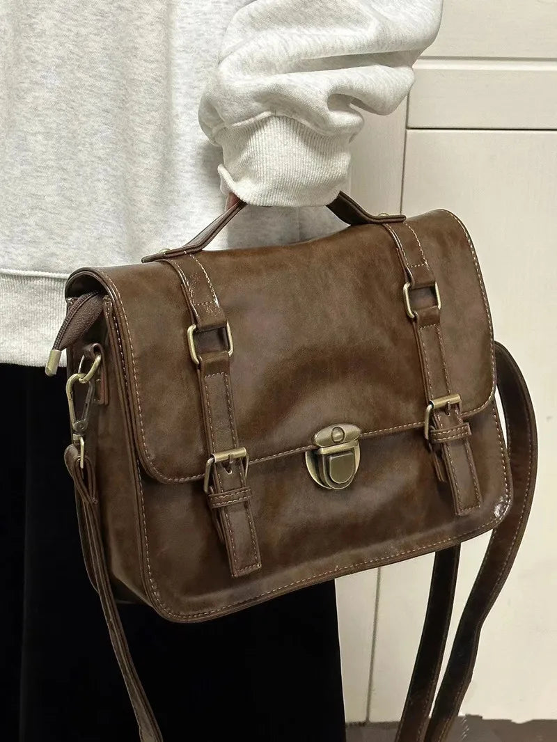 INGVN  Japanese Students Vintage Women Handbags Crossbody Streetwear Preppy Y2k Fashion Messenger Bag Trendy All Match Casual Backpacks