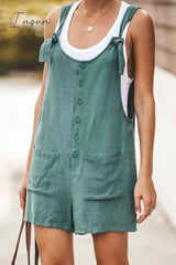 Ingvn - Cotton Pocket Jumpsuit(3 Colors)