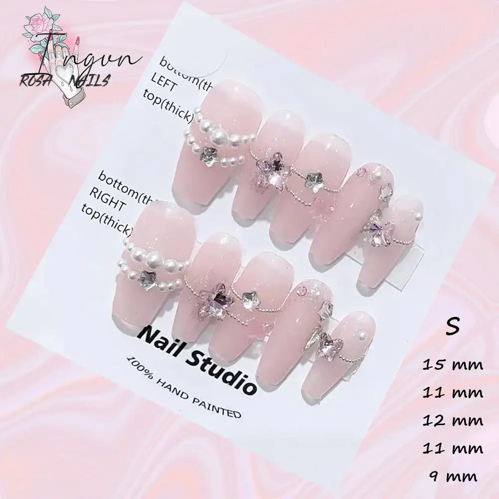 Punk Dragon Charms Press on Nail Artificial Long False Nails XS Black Dragons Goth Presson Tips Butterfly Fake Nail y2k Pressons