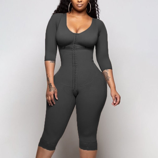 Solid Color Shapewear New Breasted One Piece Shapewear High Compression Faja Bra Waist Trainer