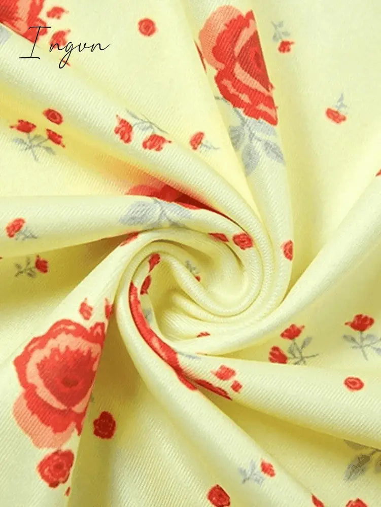 Ingvn - Summer Floral Print Maxi Dress