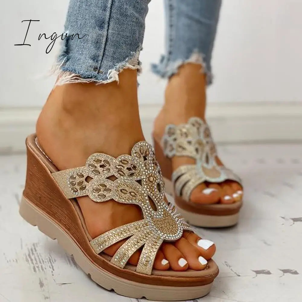 Ingvn - Platform Wedge Casual Sandals