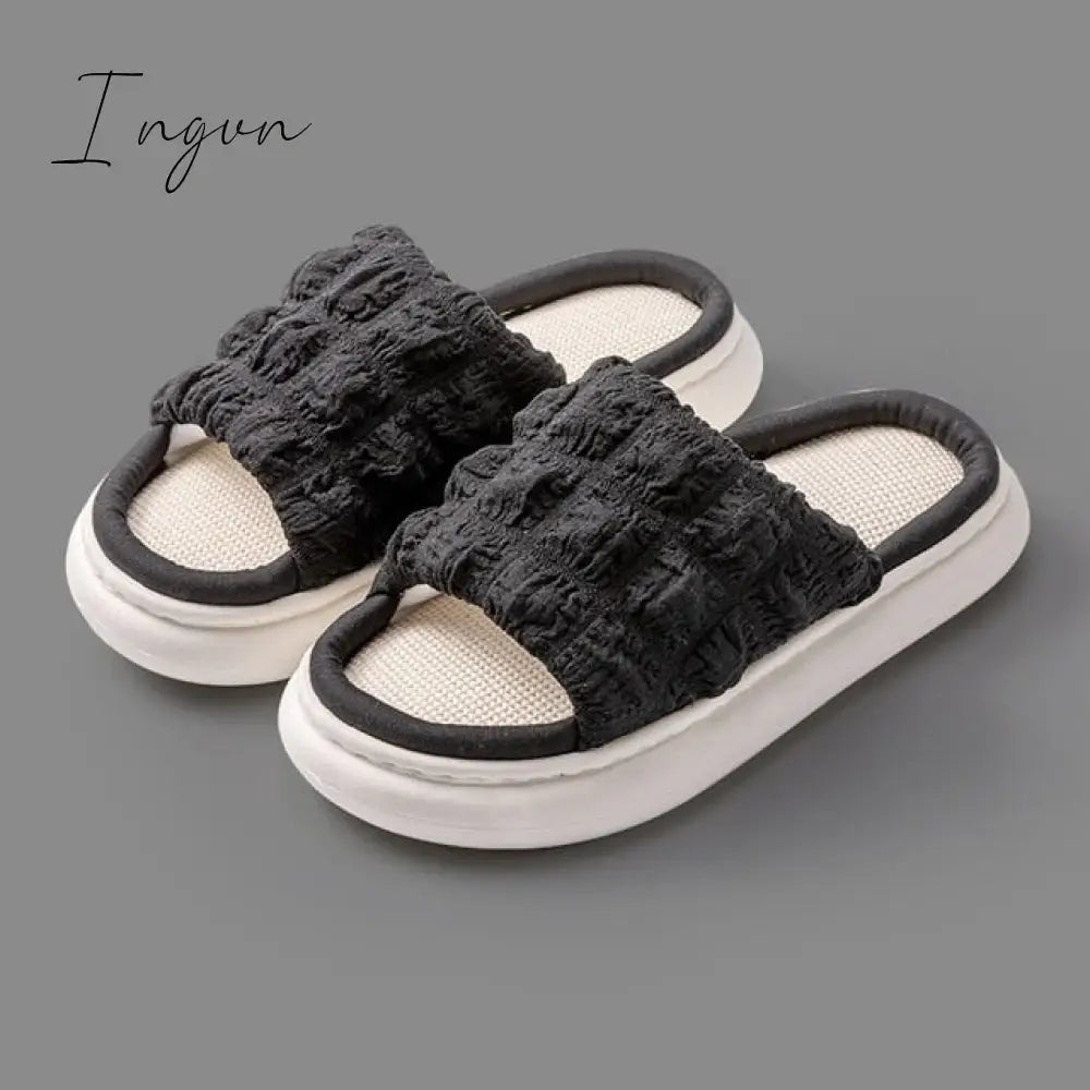 Ingvn - Women's Slippers Summer Four Seasons Indoor Home Sandals and Slippers Cute Cartoon Milk Cow House Slippers Funny Shoes